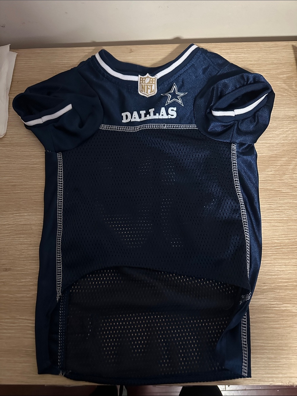 Pets First NFL Dallas Cowboys Navy Blue Football Jersey for Dogs